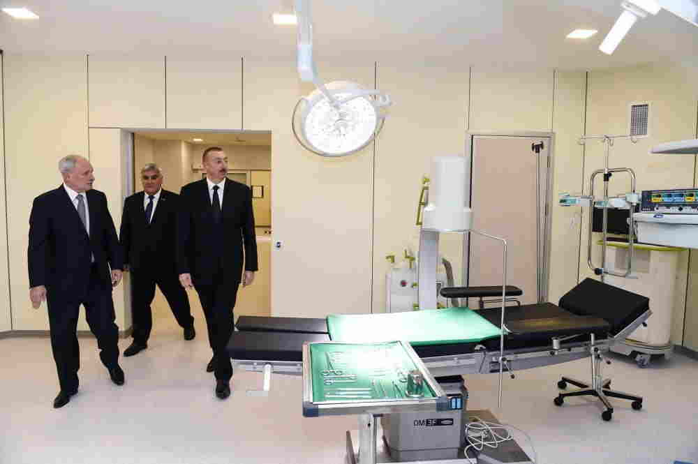 Prezident xəstəxananın açılışında - FOTOLAR